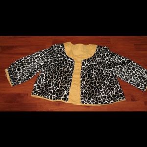 REVERSIBLE Yellow, Black/White Animal Print JACKET